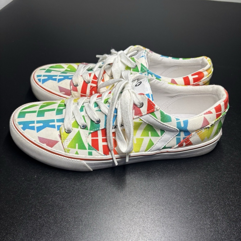 Airwalk Women's Rainbow Print Sneakers‎ Size 10M Shoes Pride Skate